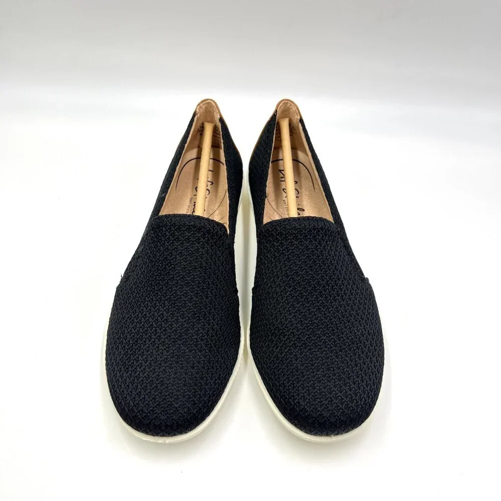 Life Stride Womens Size 6.5 Next Level Black Knit Slip On Comfort‎ Loafers Shoes